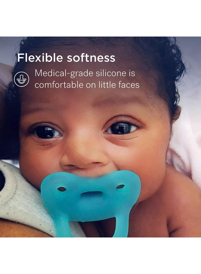 Smilo Newborn Baby Pacifier - 3 Pack of Orthodontic Pacifiers for Babies from 0-2 Months - Expands to Support The Palate During Soothing - BPA-Free - Pink - Image 4
