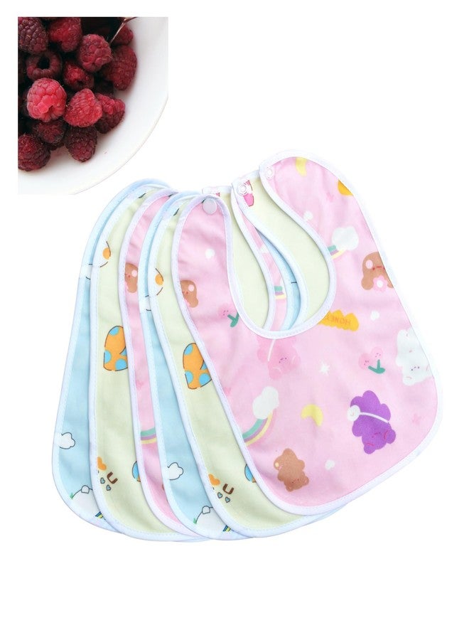 Joy Buzz Waterproof Spill Resistant Baby Feeding Printed Cotton Bibs With Snap Button Closure for 0 to 12 months new born baby/toddler - Pack of 6 (Multicolor 6) - Image 2