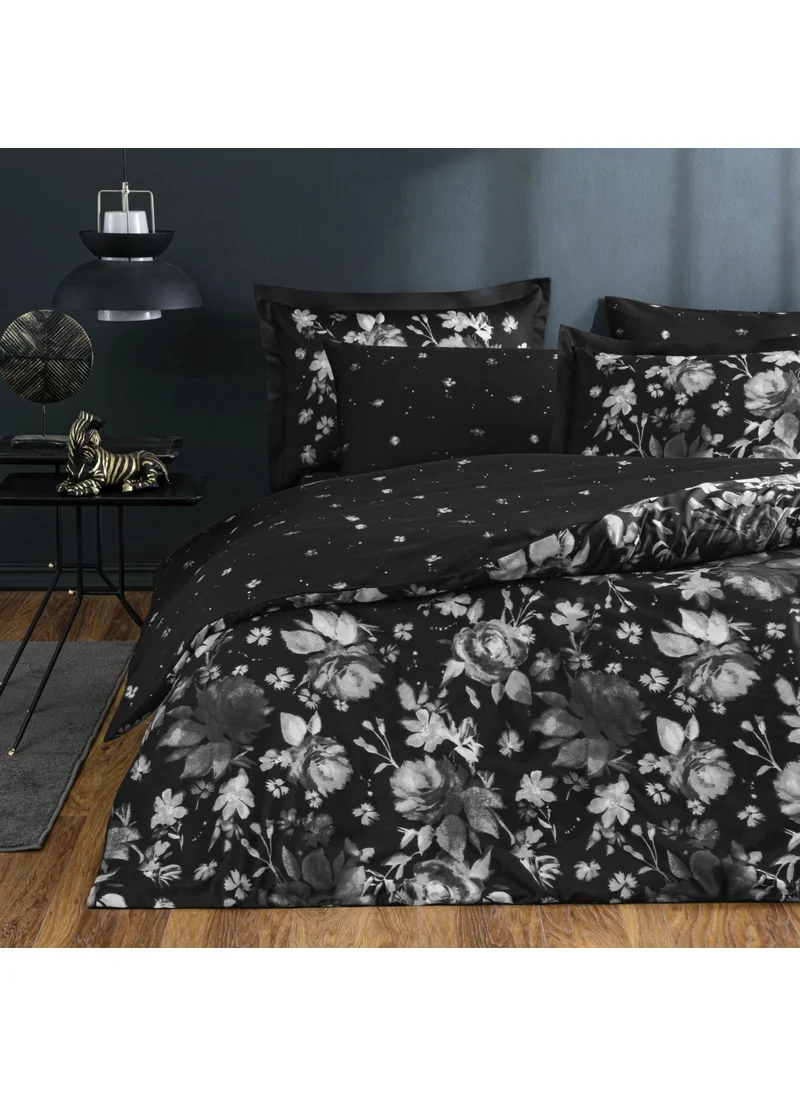 Linens Sc Wintor Duvet Cover Set Double Black