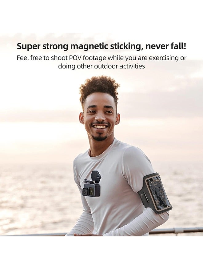 TELESIN TELESIN 360 Magnetic Mount Chest Mount with Neck Strap Necklace Lanyard Body Accessories for GoPro Max Hero 11 10 9 8 7 Insta360 X3 GO3 DJI Action 3 4  - Image 2