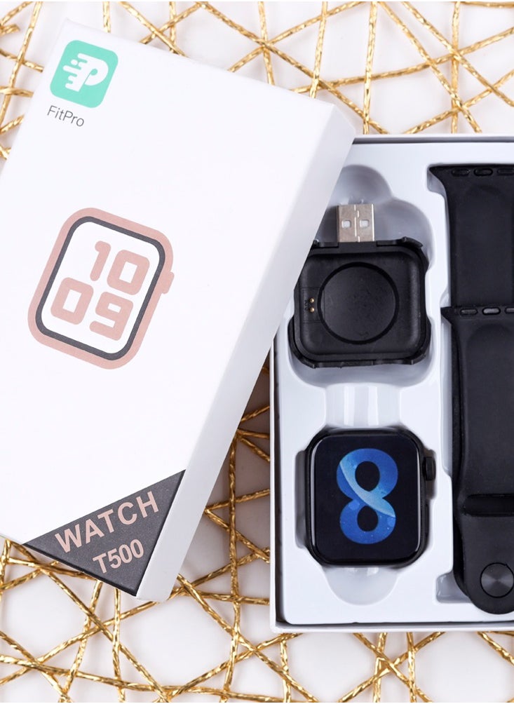 Generic - New Smart Watch Fitpro T500 - Distinctive Smart Watch Style - Series 8 - 45mm - Black - Image 1