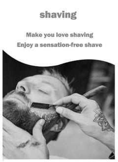 GUTCHE Men's Razor Kit with 10 Blades Stainless Steel Professional Barber Razor, Premium Mens Single Blade Razor Shaver, Beard Shaper Trimmer, Leather Pouch Included  - Image 5