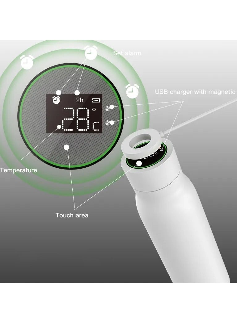 بيرام قارورة ذكية من الفولاذ المقاوم للصدأ من بيرام، ترمس رقمي ذكي، شاشة LED لدرجة الحرارة، معزولة لمدة 48 ساعة، عمر بطارية طويل الأمد، زجاجات سفر للمدارس والكليات والمكاتب والمنازل - Image 4
