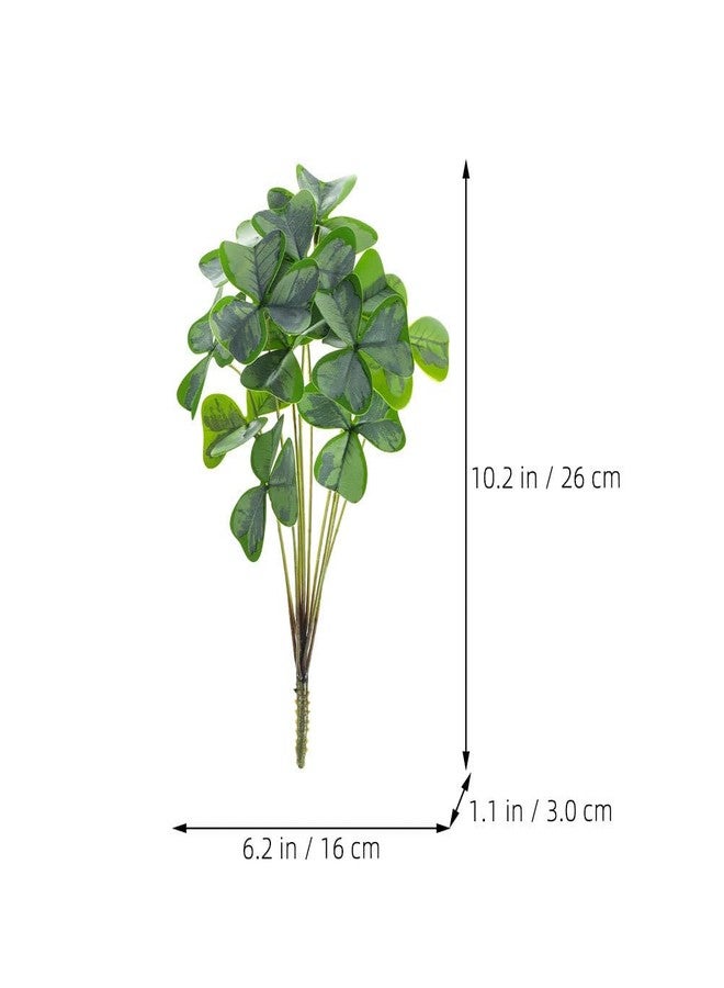 Levemolo 2Pcs Artificial Shamrock Plant Bunch Faux Three-Leaf Clover Stems for Home Decoration Vase Ornament and DIY Floral Arrangements - Image 2