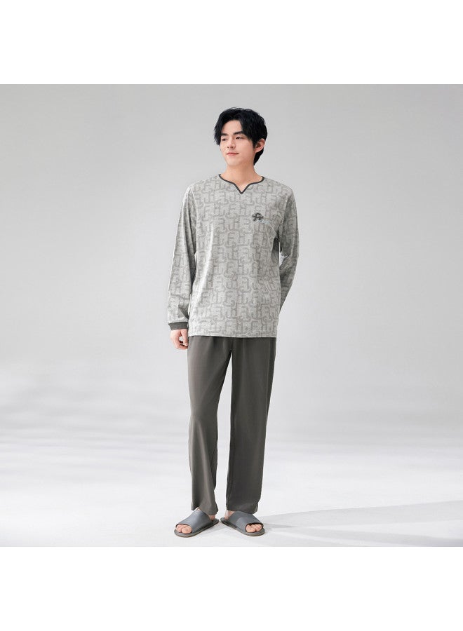 Fenton بيجامات للرجال 100% قطن نقي مجموعة نوم وملابس مريحة بأكمام طويلة - Image 5