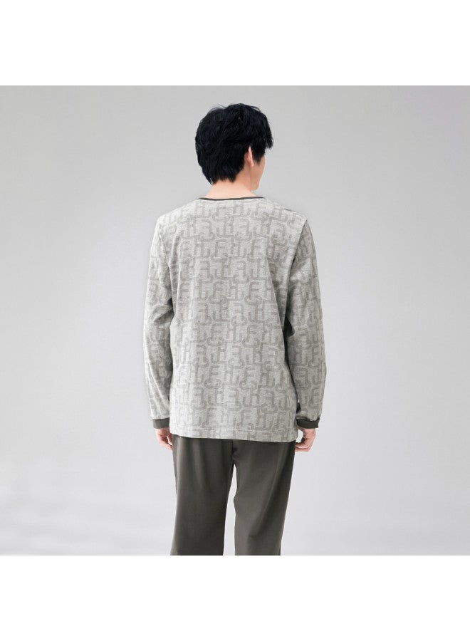 Fenton بيجامات للرجال 100% قطن نقي مجموعة نوم وملابس مريحة بأكمام طويلة - Image 3