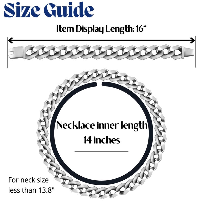 Halukakah Gold Chains for Boys - TYCOON JUNIOR - Kid's 14MM Diamond Cuban Link Chain,Platinum White Gold Plated Necklace 16",Prong Set Lab Diamonds,Fits Ages 8-16 Y/O. Comes with Giftbox - Image 2