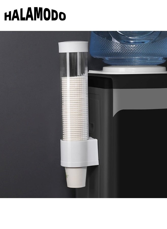 HALAMODO Cup Dispenser Wall Mount Water Cooler Cup Holder Fit 3-5oz Small Cups Pull Type Cups Holder for Home, Bathroom, Office, Hospital  - Image 2