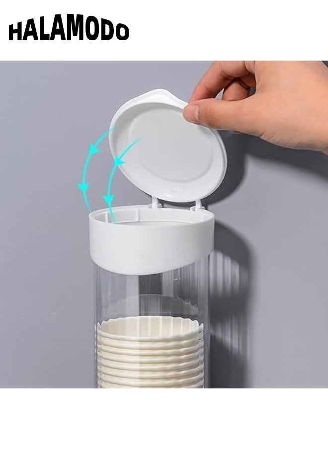 HALAMODO Cup Dispenser Wall Mount Water Cooler Cup Holder Fit 3-5oz Small Cups Pull Type Cups Holder for Home, Bathroom, Office, Hospital  - Image 5