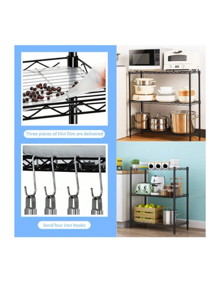 BLOOMING TIME 3-Tier Shelving Storage Rack Black - Image 5