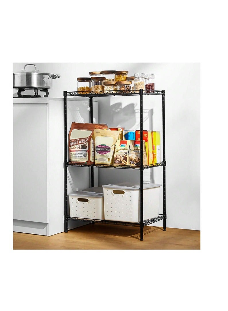 BLOOMING TIME 3-Tier Shelving Storage Rack Black - Image 3
