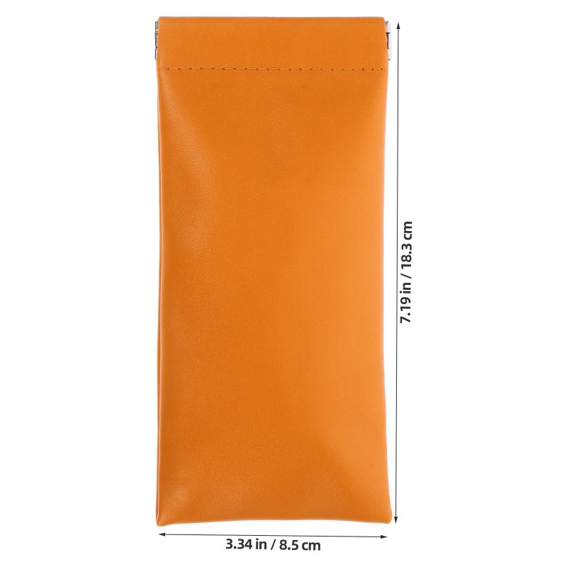 Soft Pu Leather Glasses Case With Auto Close Snap Portable Sunglasses Organizer For Travel - Image 3