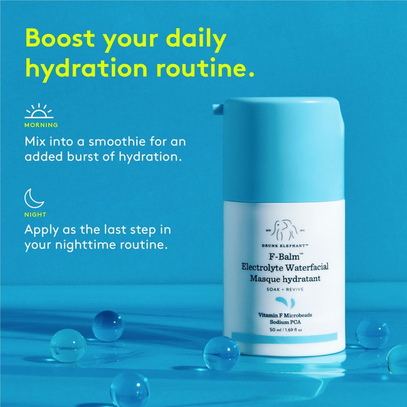 Drunk Elephant F-Balm Electrolyte Waterfacial - 50 ml/1.69 fl oz - Deeply Hydrating Overnight Face Mask - Clean Clinical Skincare - Cruelty-Free - Free of Essential Oils, Silicones, and Fragrance - Image 3