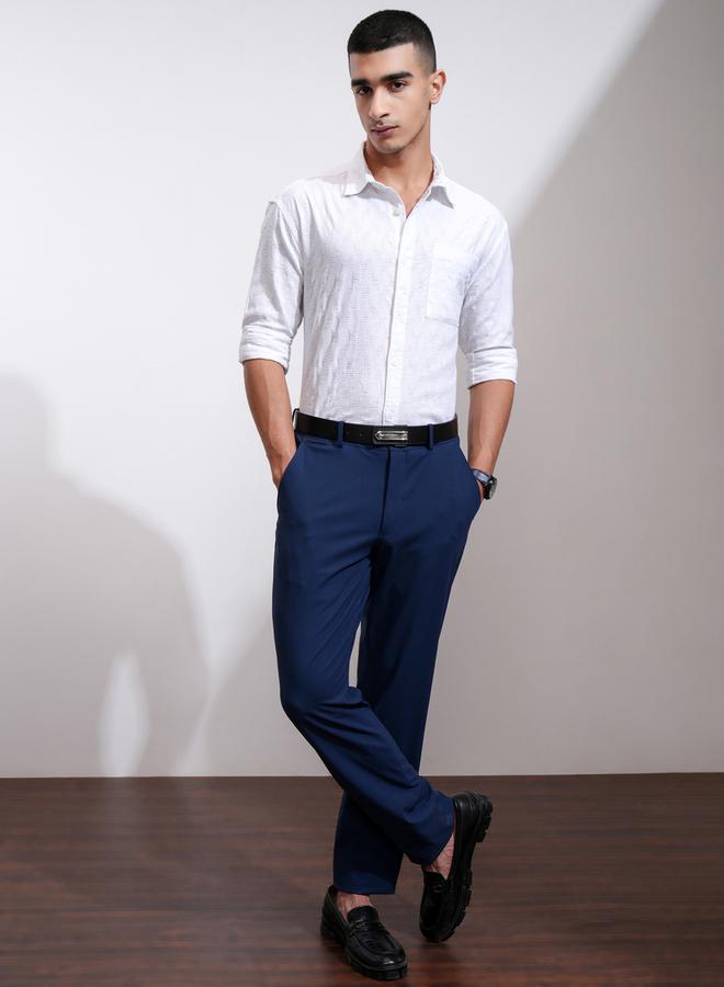 HIGHLANDER Textured Relaxed Fit Collared Shirt with Pocket - Image 2