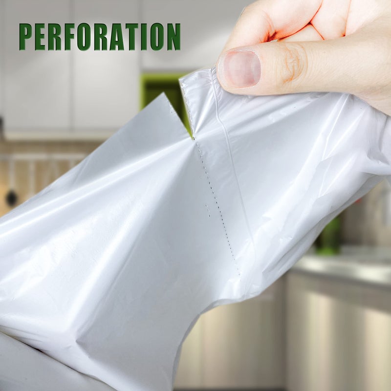 Inwaysin Small Trash Bags, Inwaysin Small Garbage Bags 4-6 Gallon Biodegradable Can Liners Thicken, Size Expanded, White 200 Counts - Image 5