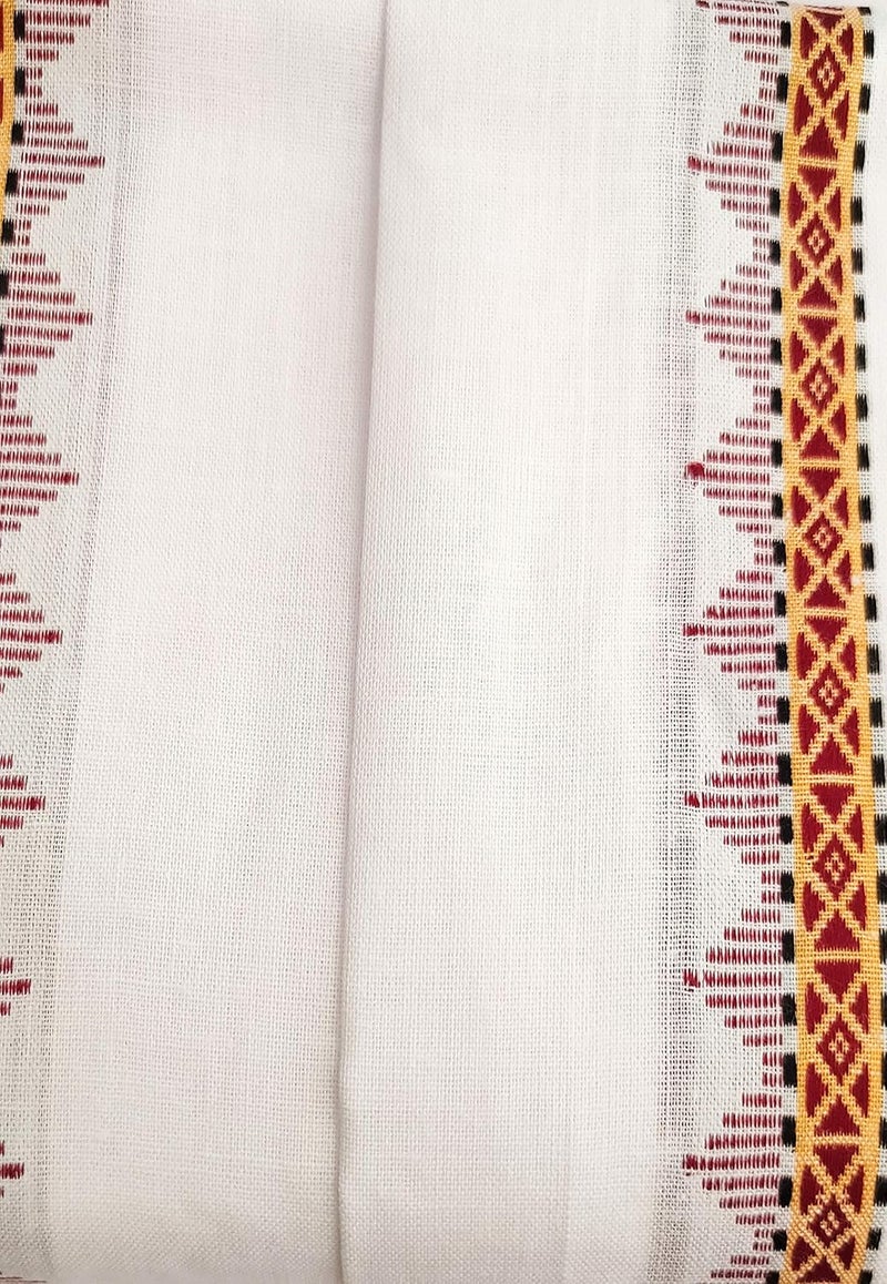 DESI DHANG Modi Gamcha 100 Cotton Bath Towel 30 x 66 Inch Multicolored Borders Pack of 2 Pieces XL 400 GSM - Image 4