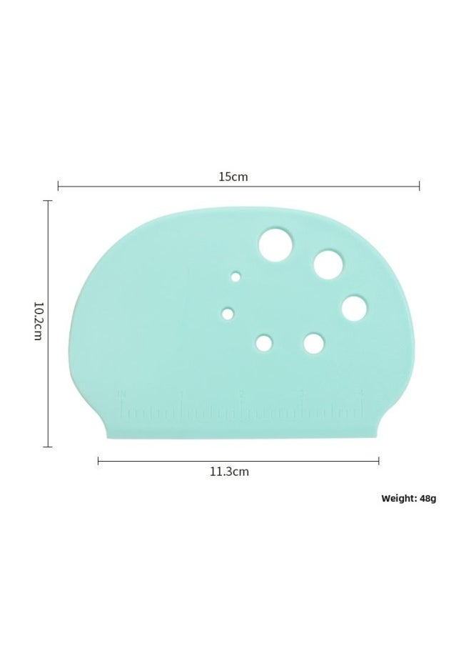 Generic Thickened PP Semicircle Flour Cutter With Scale Dough Cutter Vegetable Leaf Stripper Cake Cream Scraper-颜色:新款创意刮板-北欧绿  - Image 1