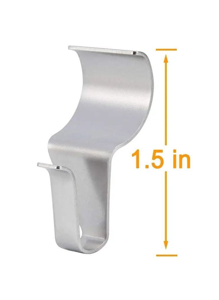 Y&D 10 Pack Vinyl Siding Hooks, Heavy Duty Stainless Steel Low Profile No-Hole Hanger Hooks  - Image 2