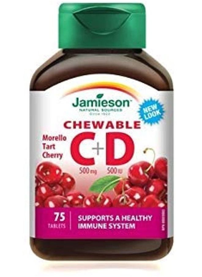 Jamieson - Vitamin C + D Chewable, 75 tabs - Image 1