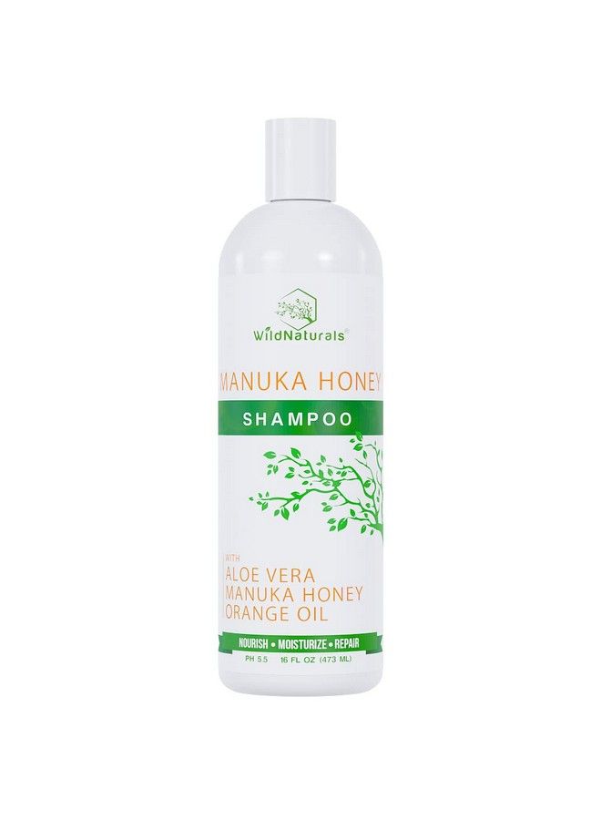 Wild Naturals Sulfate Free Shampoo With Manuka Honey Moisturizing Shampoo For Dry Hair Clarifying Shampoo For Color Treated Hair Curly Hair Dry Hair Dry And Itchy Scalp Dandruff Shampoo For Women And Men  - Image 2