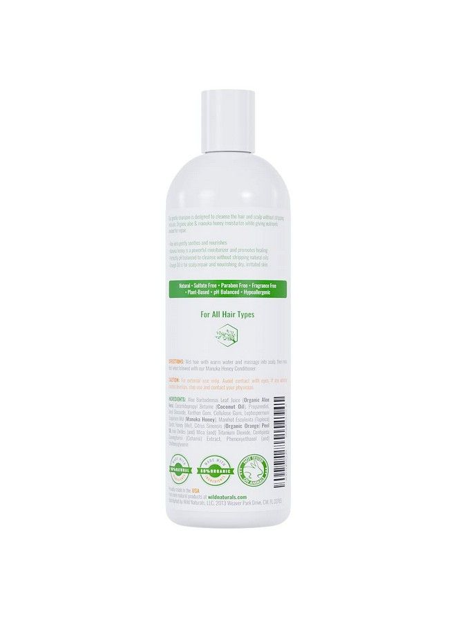 Wild Naturals Sulfate Free Shampoo With Manuka Honey Moisturizing Shampoo For Dry Hair Clarifying Shampoo For Color Treated Hair Curly Hair Dry Hair Dry And Itchy Scalp Dandruff Shampoo For Women And Men  - Image 3