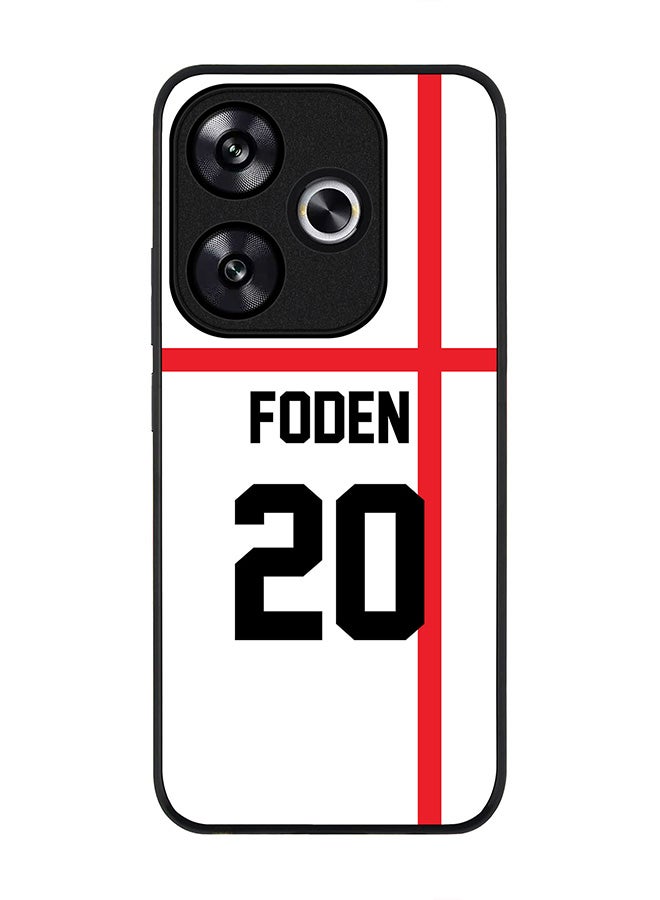 Stylizedd Rugged Black edge case for Xiaomi Poco F6 / Xiaomi Redmi Turbo 3, Slim fit Case Flexible Cover - Football Team - England, Player Name - Foden - Image 1