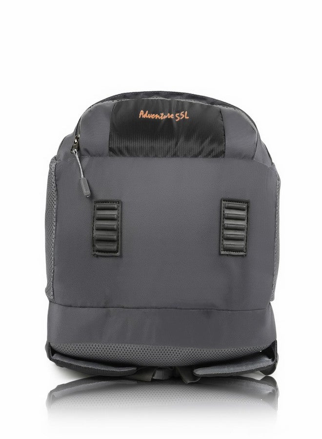 Half Moon Extra Large Size 55L Rucksack Bag/Trekking Bags for Men, Black | With Laptop Compartment | For Luggage Pack Tracking Hiking Travel Backpack for Man & Women - Image 5
