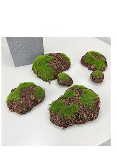 Generic مجموعة كرات الطحالب الاصطناعية الكبيرة عدد 12 لديكور الحدائق وترتيبات الزهور الحرفية مثالية لحدائق الزهور والنباتات في الأواني  - Image 3