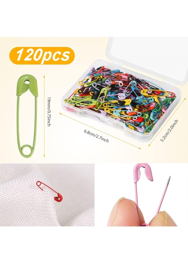 120PCS 19mm Mini Safety Pins Small Colors Safety Pins- Versatile Clothing Tag Pins for Repair, Crafting & Fashion Accessories - Image 2