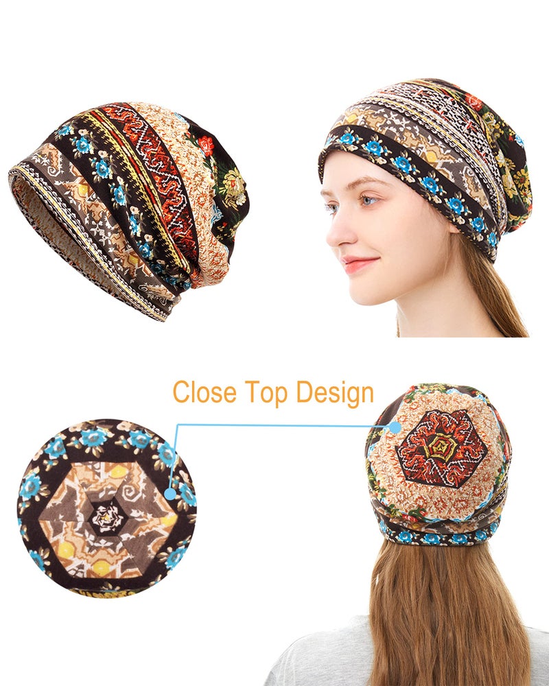 ELLEWIN Cotton Slouchy Beanie Hip-Hop Soft Lightweight Running Beanie Adult Dwarf Hats Chemo Cap for Men Women - Image 3