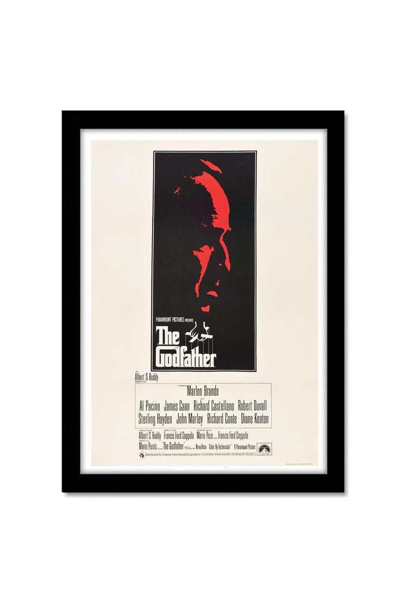 GRAY WALL ALAYRA Godfather movie Framed Poster, Multicolour For Room & Office (10 Inch X 13 Inch, Framed) - Image 1