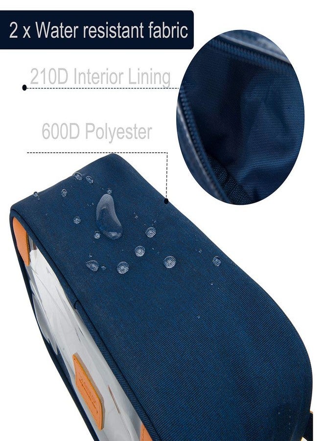 Lermende Clear Toiletry Bag for Traveling, Large Toiletry Bag for Men. Hanging Dopp Kit/Travel kit/Clear Mens Bag/Unisex Bathroom Travel Bag for Mens(Blue) - Image 5