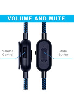 KASTWAVE سلك بديل لسماعات Astro A10 A30 A40 A50، كابل مع التحكم في مستوى الصوت ووظيفة كتم الصوت المضمنة، 2.0 متر 6.5 قدم، كابل مضفر متين متوافق مع محطة لعب واحدة 4 PS4 عبر مقبس 3.5 مم  - Image 3