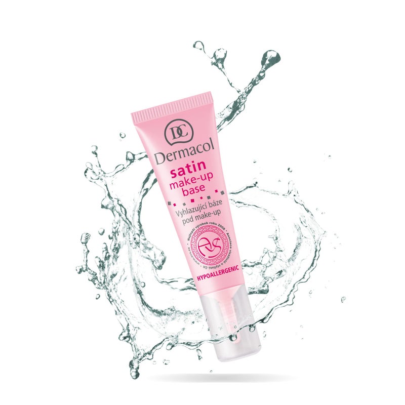 Dermacol Satin Makeup Base Matte Face Primer for Wrinkles and Pores Transparent Makeup Primer for Oily Skin Dry and Combination Skin Easy to Blend Pore Filling Primer No Preservatives 10 mL