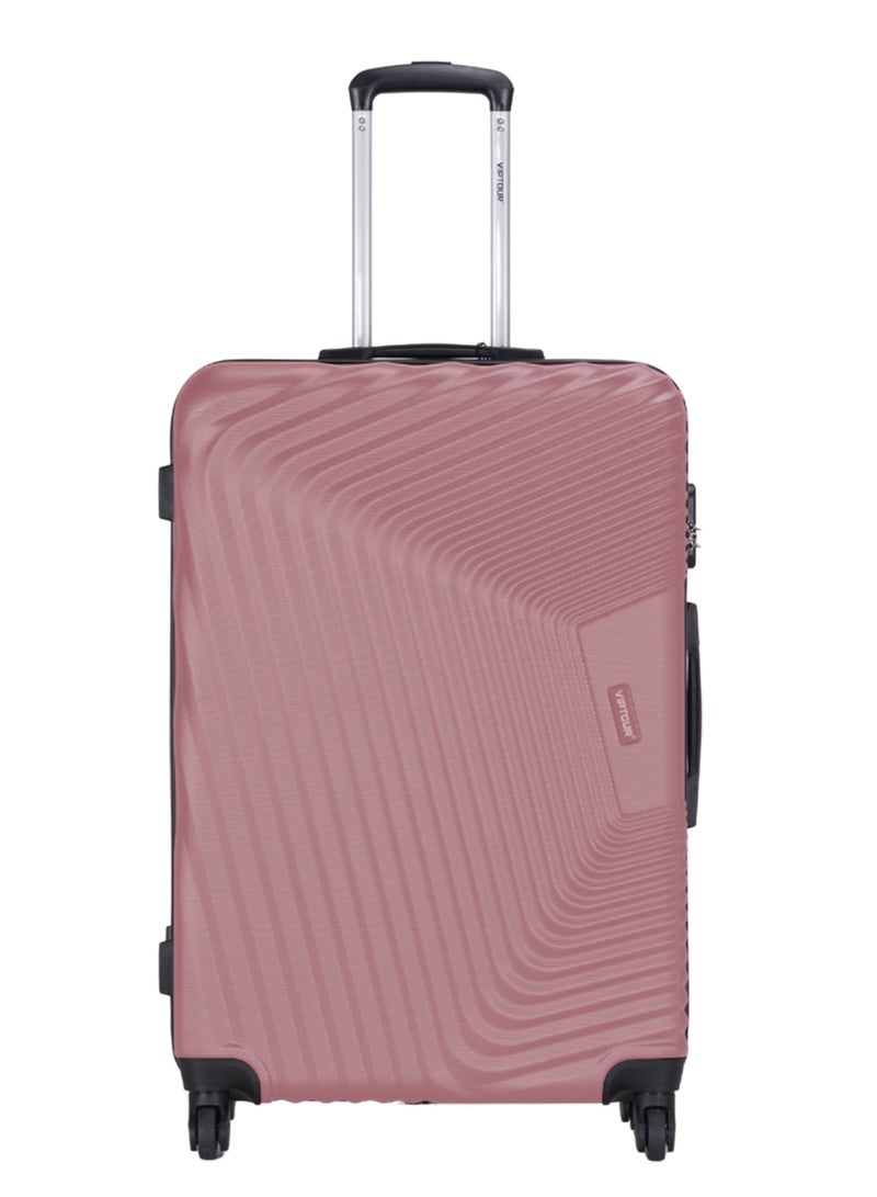 VIPTOUR 3-Piece ABS Hardside Trolley Luggage Set Spinner Wheels with Number Lock 20/24/28 Inches Rose Pink  - Image 2