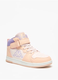 Kappa Girls' Colourblock High Top Sneakers with Hook and Loop Closure  - Image 1