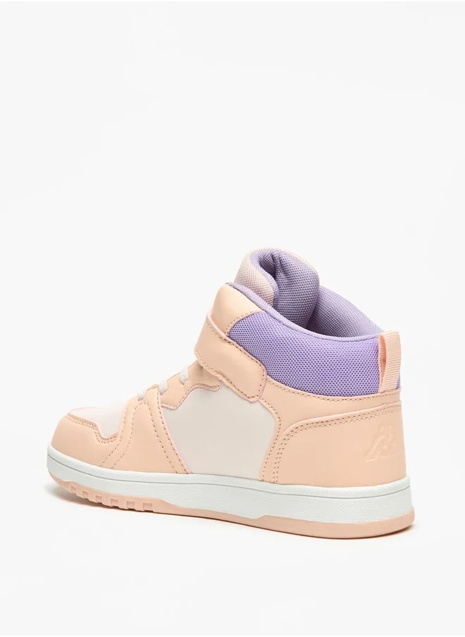 كابا Girls' Colourblock High Top Sneakers with Hook and Loop Closure