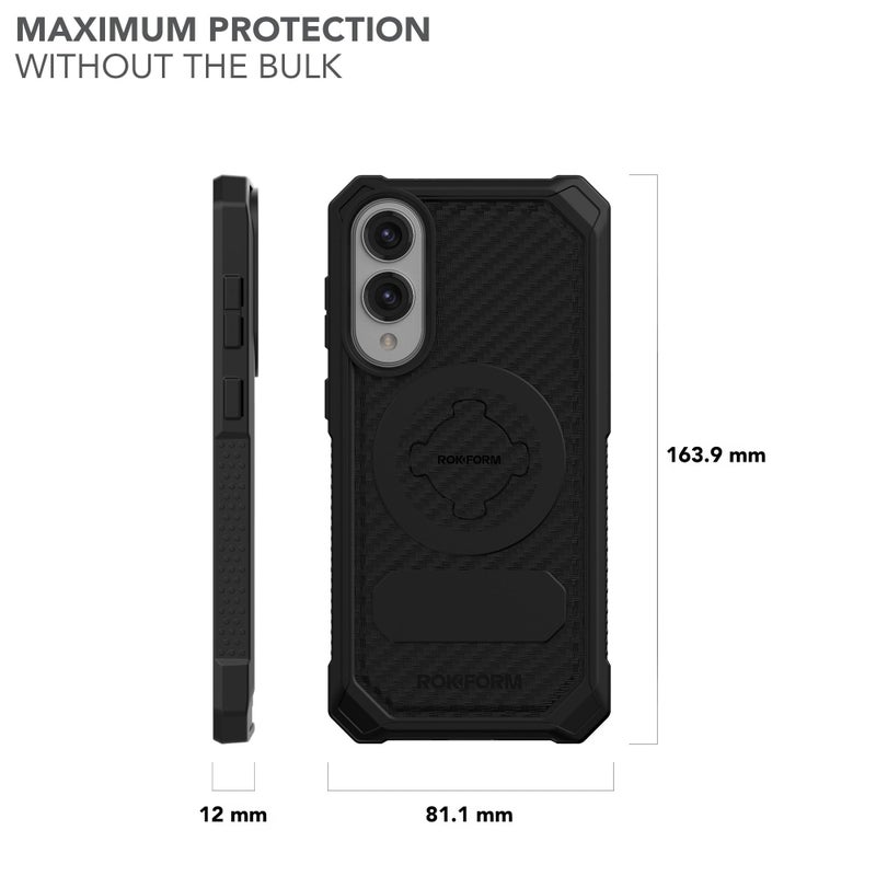 Rokform Rugged Case Compatible with Galaxy S25 Edge, Magnetic Cover with Twist Lock, Drop Tested Armor (Black) - Image 4
