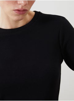 LC WAIKIKI Crew Neck Textured Women's Bodysuit  - Image 3