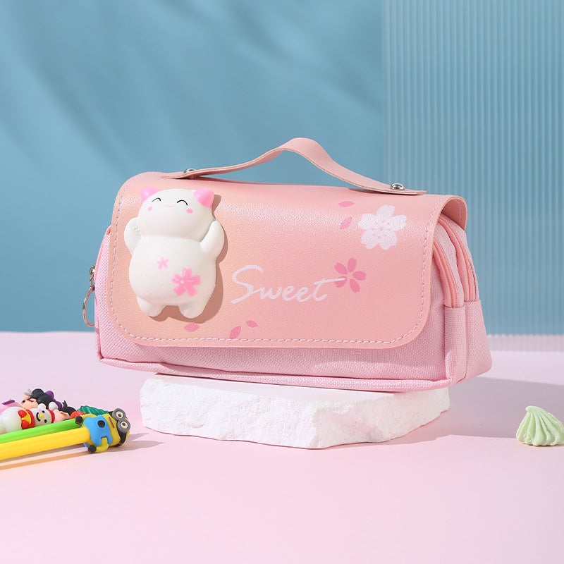 Elementary School Student Pencil Case Female Junior High School Student Pencil Case Junior High School Student Pencil Case Junior High School Student Pencil Case Female Pencil Case Student - Image 1