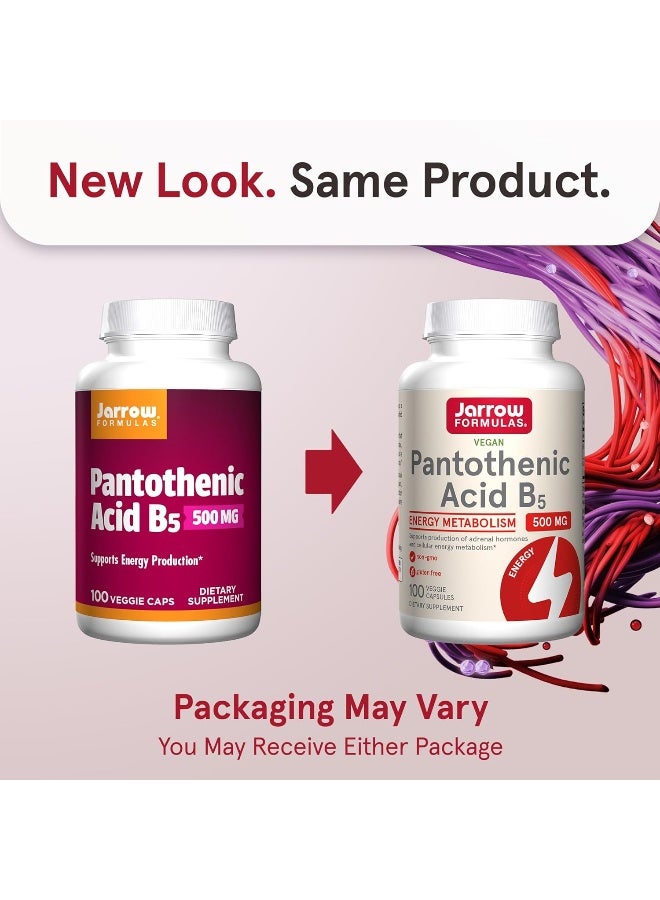 jarrow formulas Pantothenic Acid B5 Formulas - 500 Mg - 100 Veggie Caps - Image 2