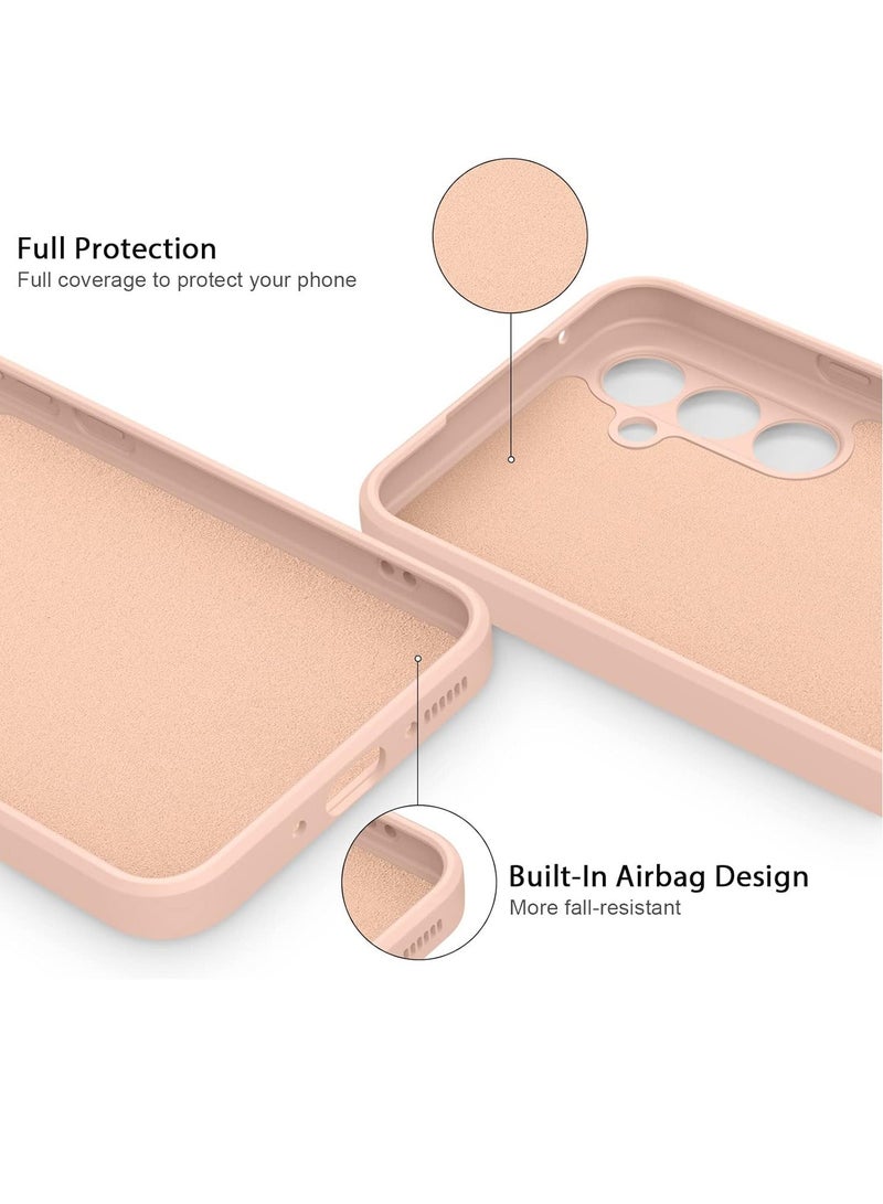 MUNTAQI Samsung Galaxy A54 5G Soft Silicone Case – 6.4-Inch, Military Grade Drop Protection, Anti-Scratch Lining (Pink Sand) - Image 4