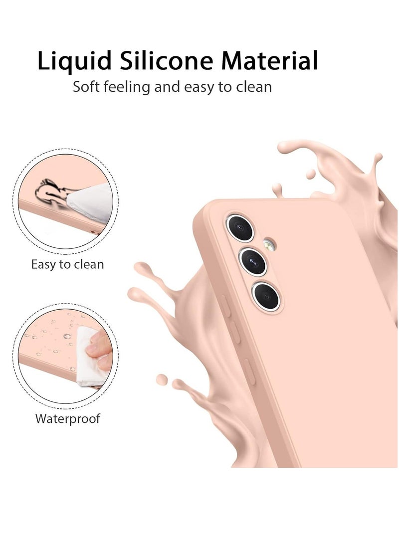 MUNTAQI Samsung Galaxy A54 5G Soft Silicone Case – 6.4-Inch, Military Grade Drop Protection, Anti-Scratch Lining (Pink Sand) - Image 5