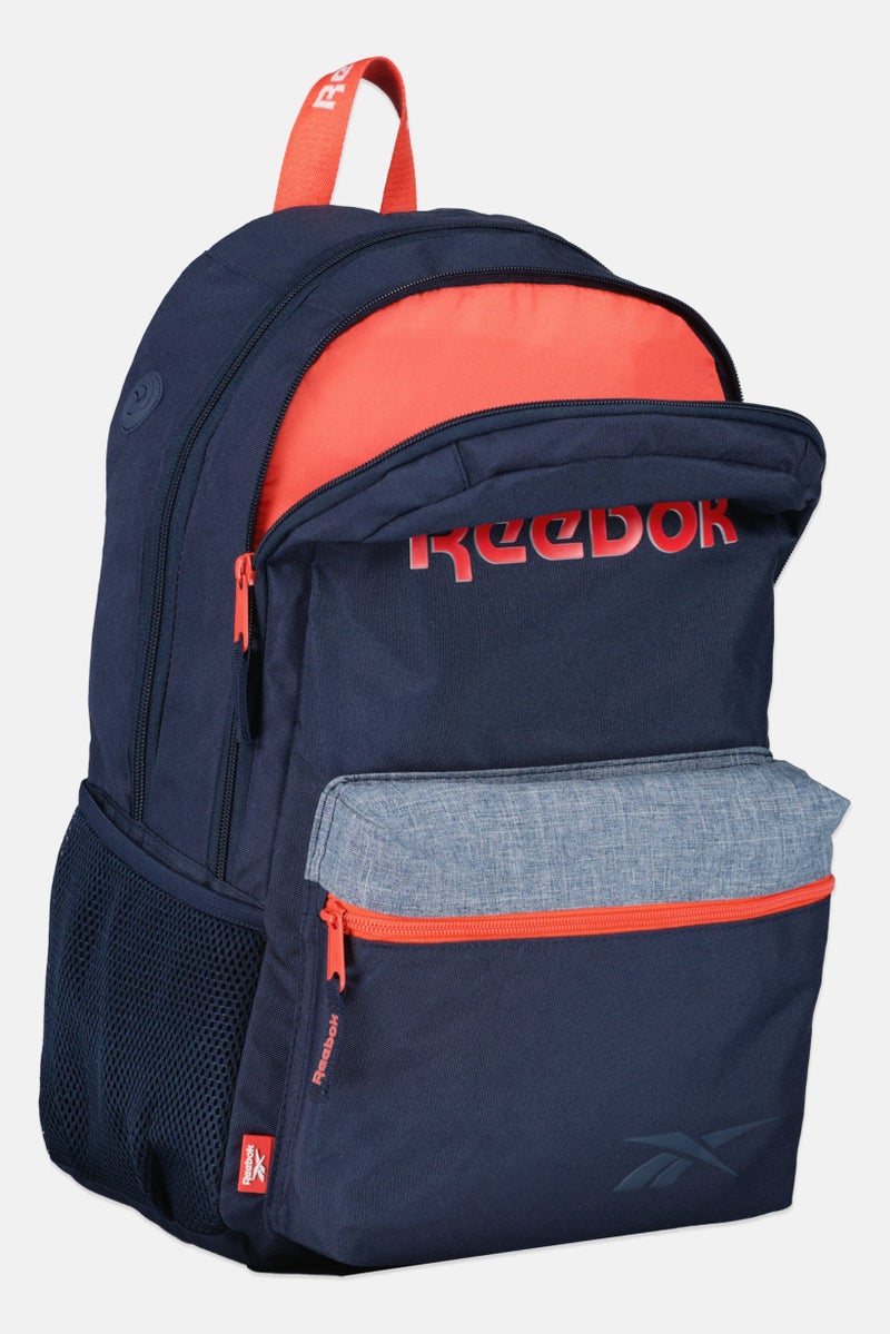 Reebok Men Brand Logo Backpack, Navy - Image 3