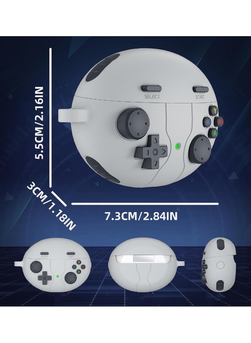 Suitable for Huawei Freebuds 6i/5i, cute and fun cartoon silicone TPU soft protective case, including keychain, cleaning pen, suitable for boys, girls, men and women - Grey - Image 4