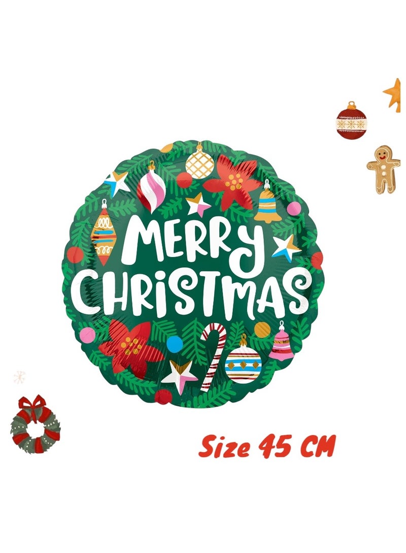 Doodle Kiddo Merry Christmas Round Foil Balloon 45 CM - Image 2