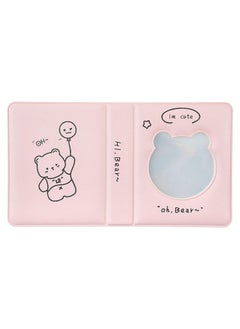 Ant 3 Inch Mini Photo Album Photocard Binder, Bear Hollow Holder Book, Business Card Book Holder, 36 Pockets for Polaroid Mini8/9/25/70/90 (Pink Bear)  - Image 3