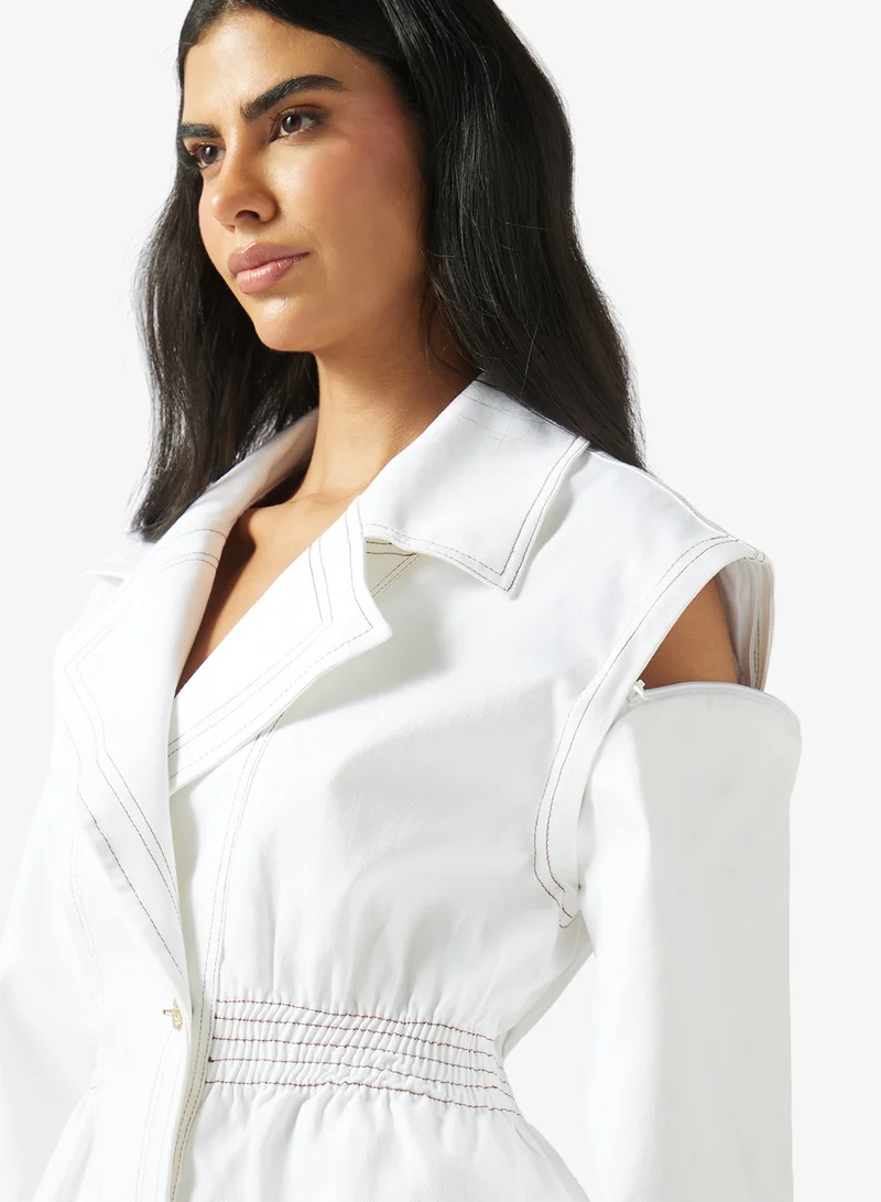 Fyor  Detachable Sleeve Utility Jacket for Women | Best Price UAE