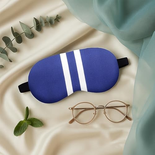 Jenna Eye Sleep Mask for Women Soft Light Blocking Sleeping Eye Mask with Adjustable Strap Travel Relaxation Eye Cover for Home Flight Deep Rest (WhiteLine_Purple_Gel) - Image 5