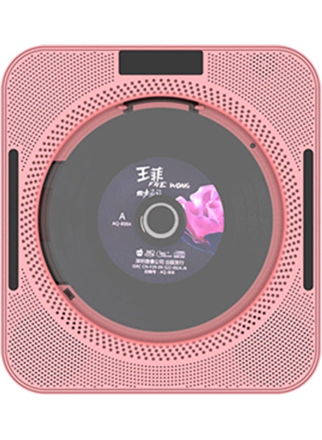 NIBEMINENT Wall Mounted CD Player with Remote Control LU-H634-5 Pink
